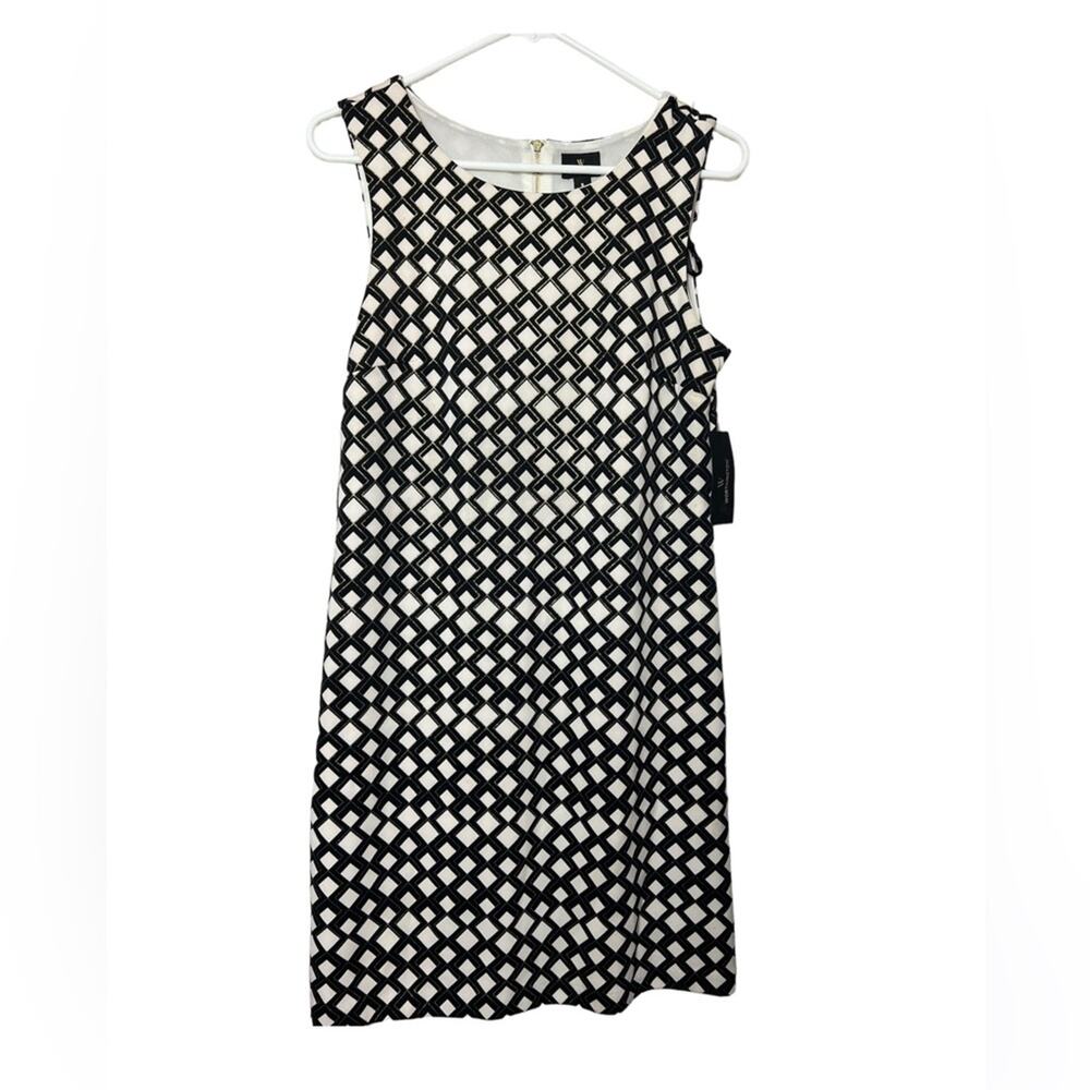 Worthington Women's Sleeveless Zipper Back Multi-pattern Dress Sz S